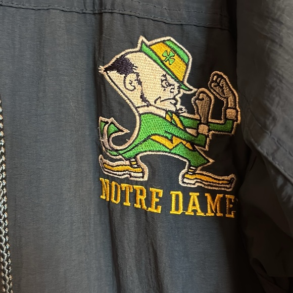 Logo Athletic men’s vintage blue windbreaker Notre Dame jacket size large - Picture 4 of 9